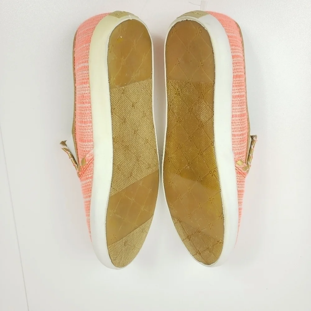 Jack Rogers coral/orange and gold slipons sz 8.5 - Picture 3 of 7